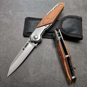 7.9'' Tactical Folder with Wood grips