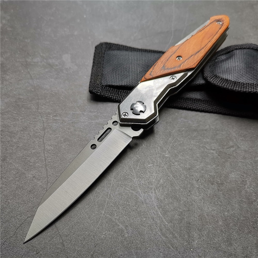 7.9'' Tactical Folder with Wood grips